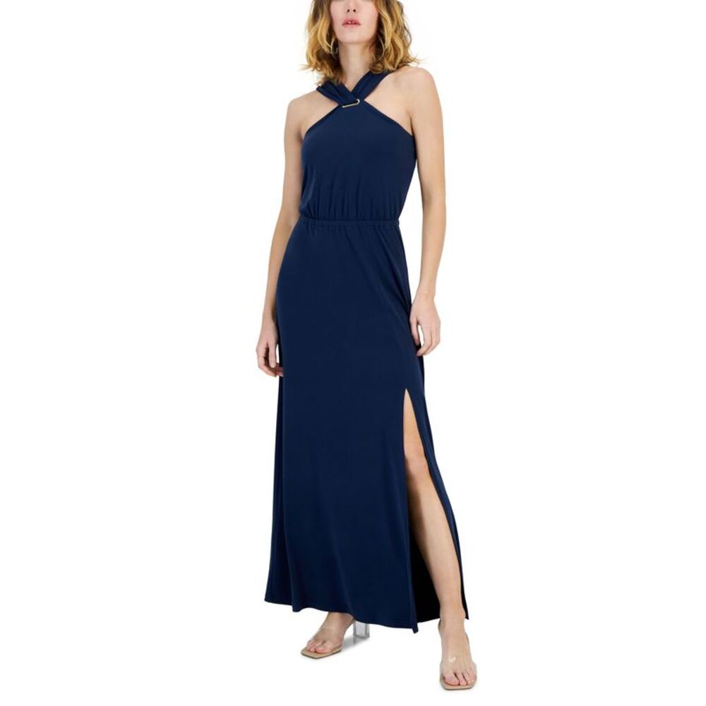 INC International Concepts Women's Sleeveless Halter-Neck Maxi Dress